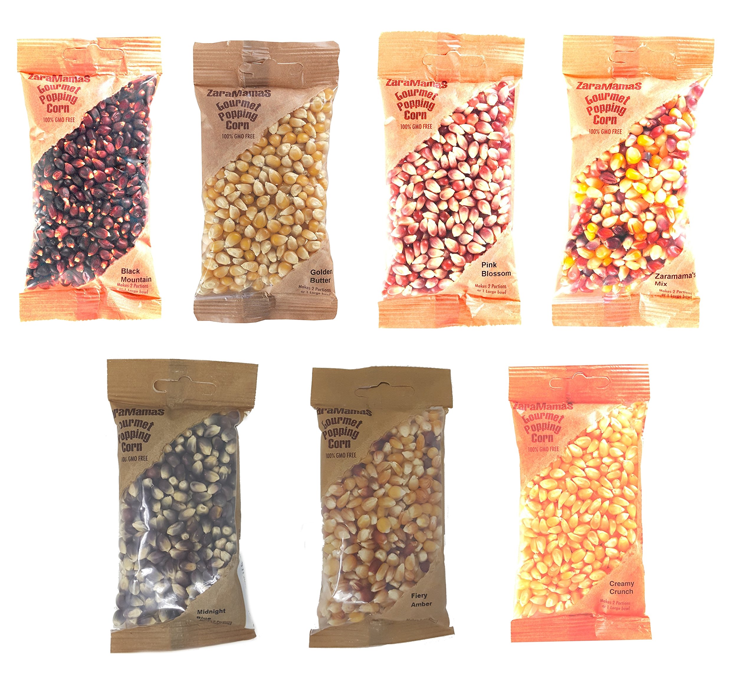 Variety Popcorn Gift Bag - ZaraMamas Gourmet Popping Corn (5 x Assorted 90g Bags)