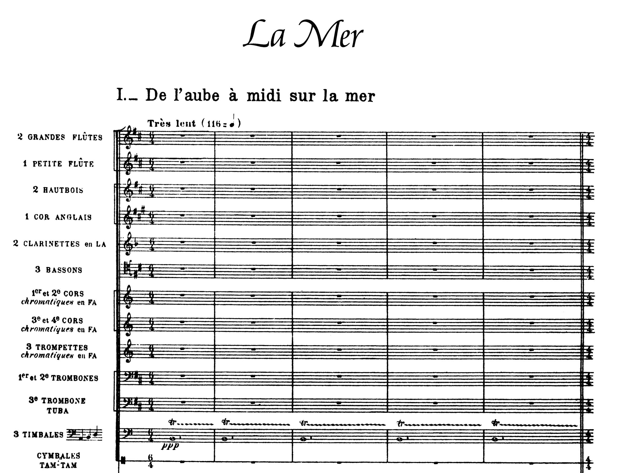Three Great Orchestral Works in Full Score: Prélude a l'Après-MIDI d'Un Faune, Nocturnes, La Mer [Lingua inglese]