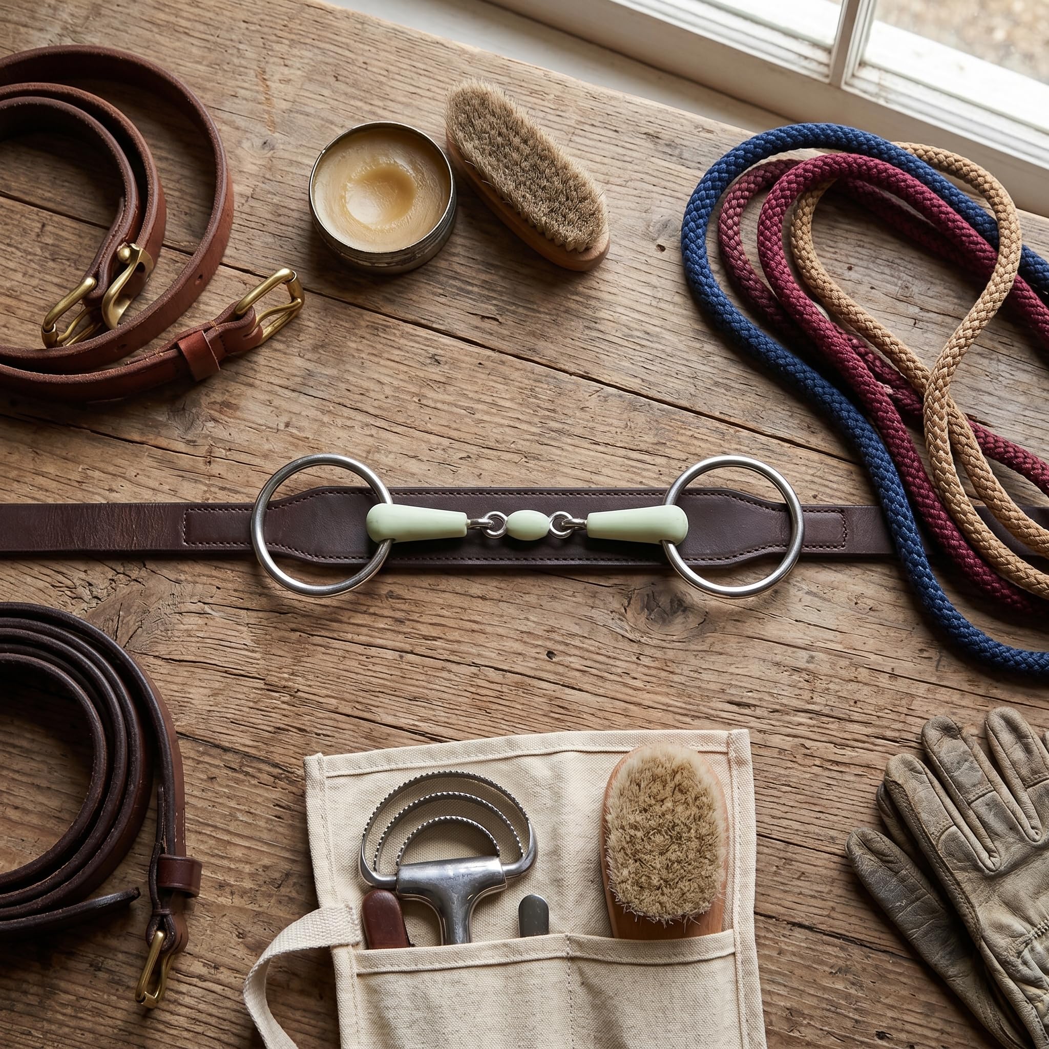 Filetto Ad Anello, Filetto a Bocca con Rullo in Gomma in Acciaio Inossidabile, Filetto a Bocca di Cavallo al Gusto di Mela, Filetto Ad Anello Sciolto, O Ring per Equitazione