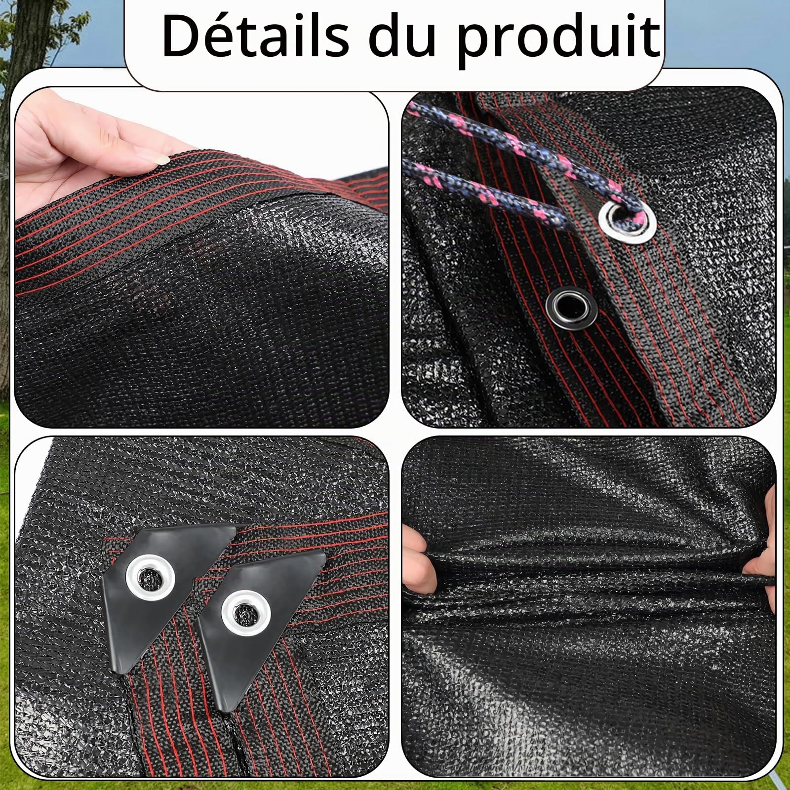 Filet D'Ombrage, 3x4M Tissu D'Ombrage, Filet Protection Solaire 80% à 90% UV Tissu D'Ombrage, Toile D'Ombrage avec œillets pour Jardin, Pergola, Terrasse, Plantes, Serre, Filet Solaire d'Extérieur