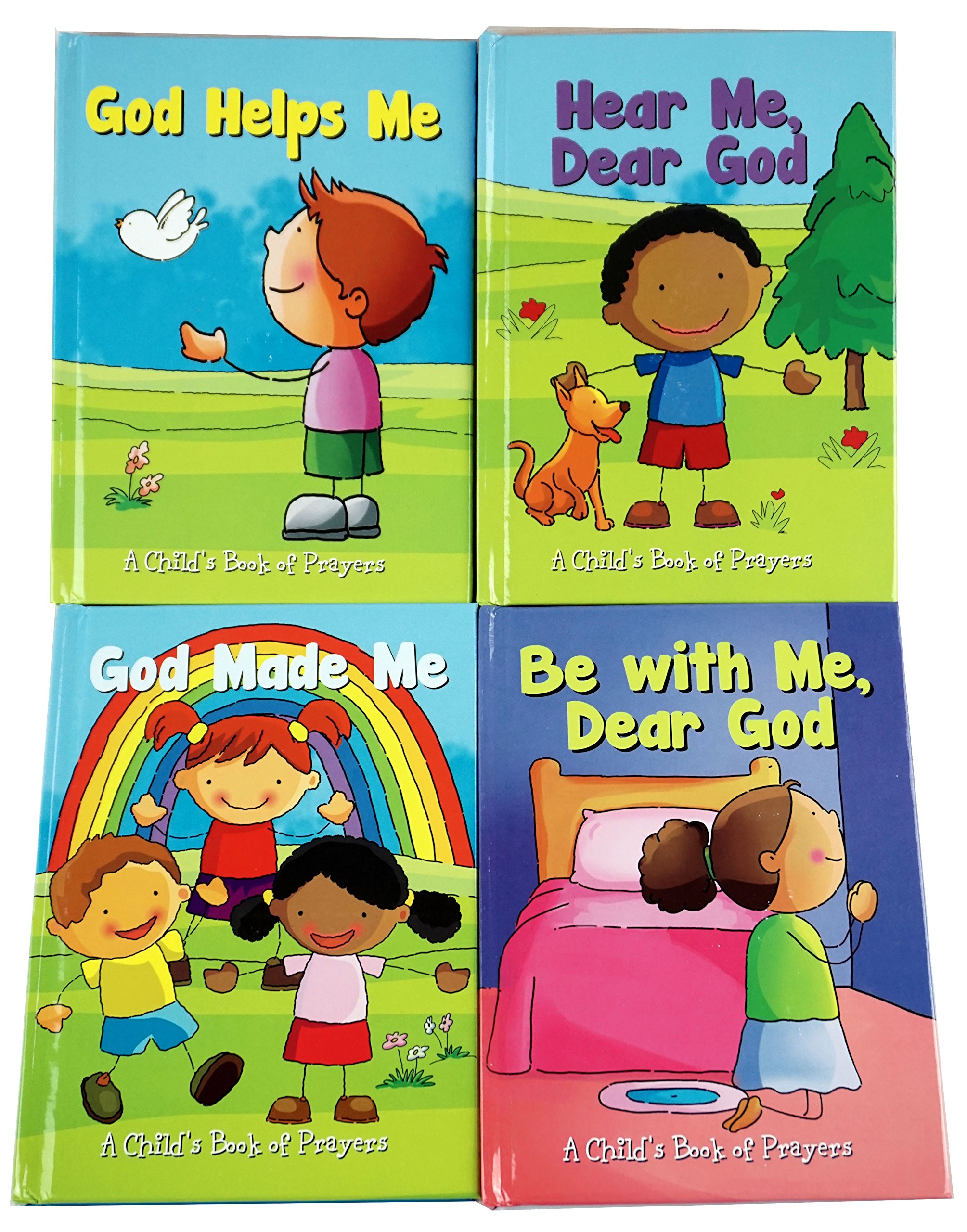 God Made Me, God Helps Me, Be with Me Dear God & Hear Me Dear God 4-Pack Board Books Children's Book of Prayers