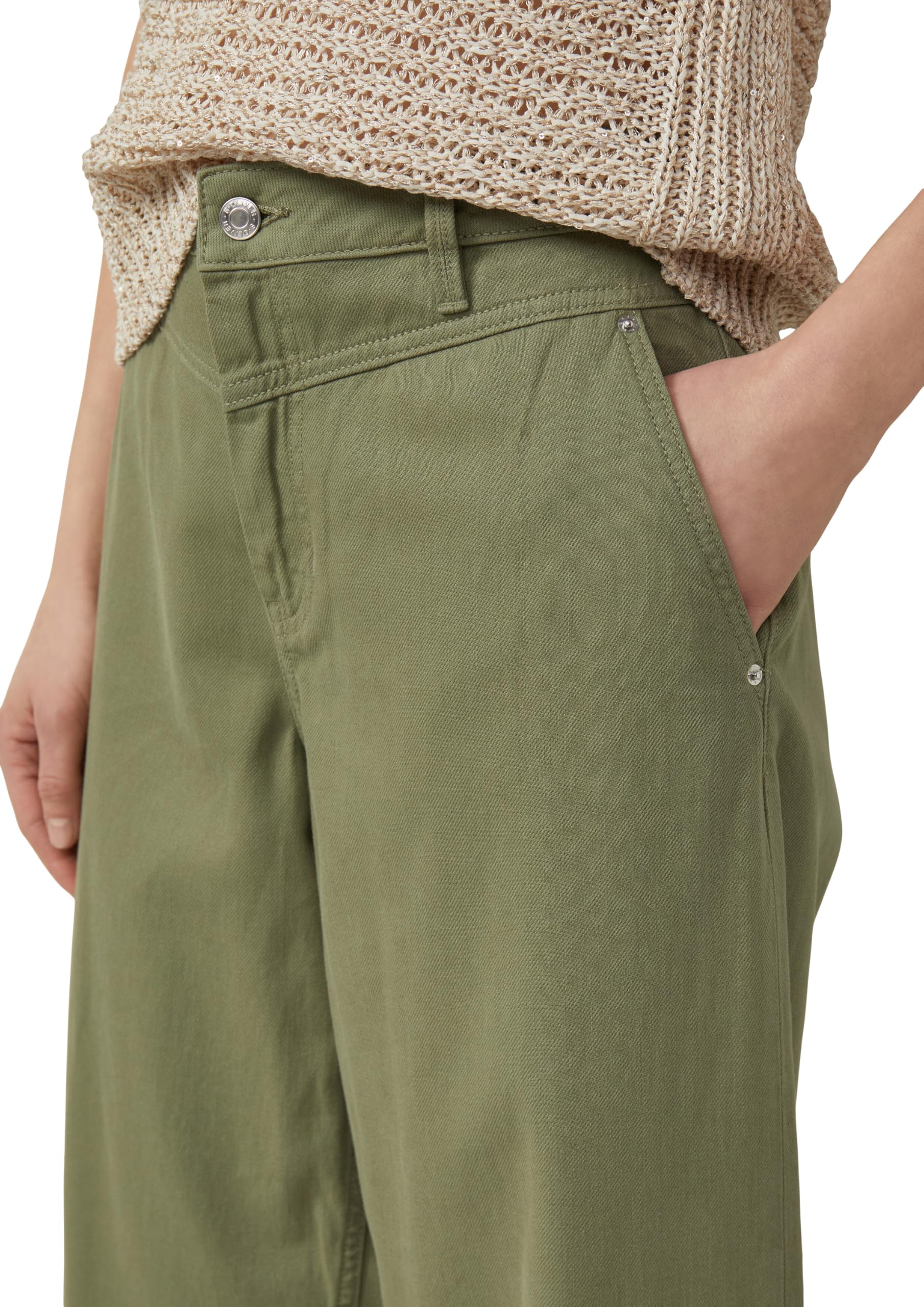 s.Oliver Damen Ankle Jeans, Relaxed Fit Ankle-Jeans/Relaxed Fit/High Rise/Barrel Leg