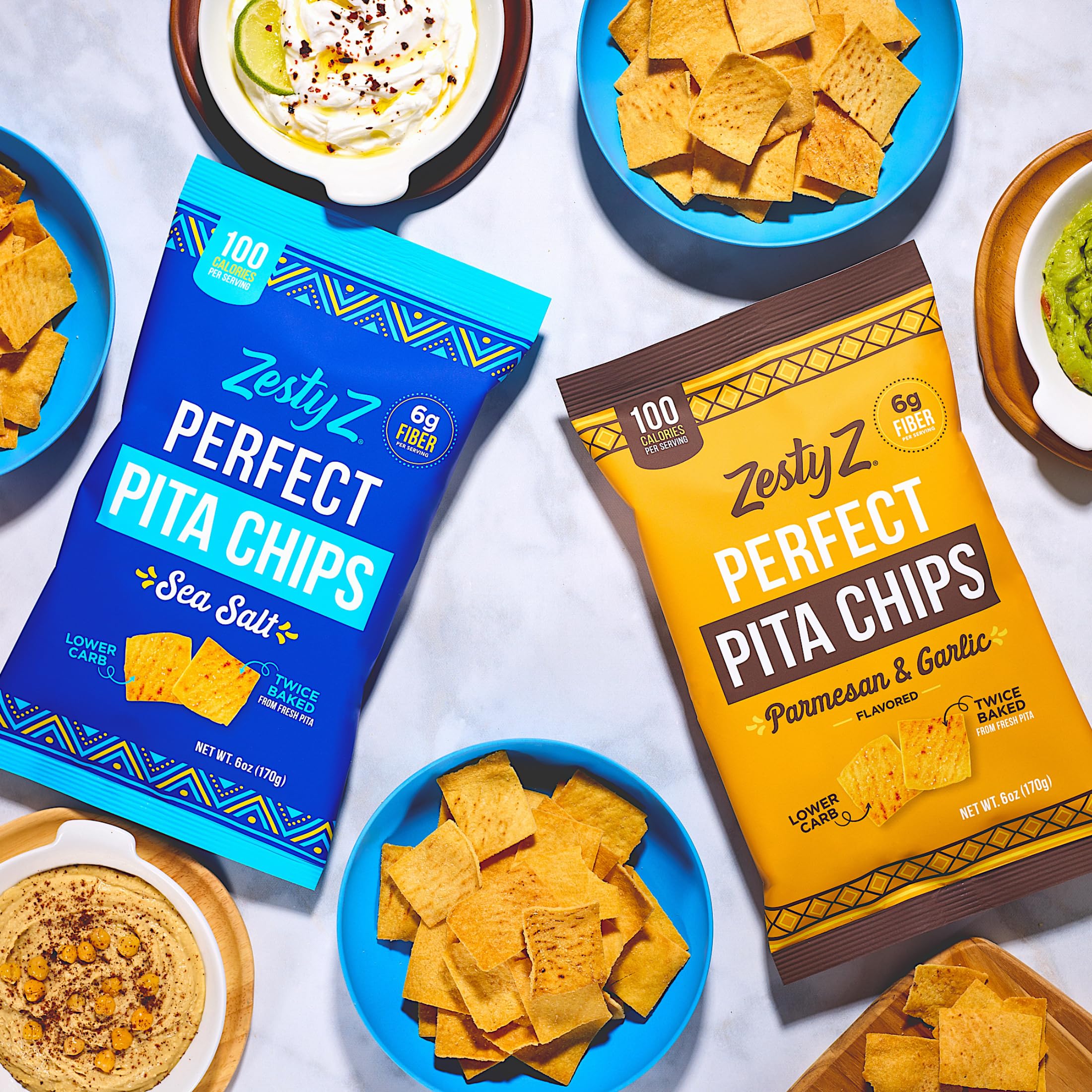 Amazon.com: Zesty Z - Fiber Pita Chip -Variety - High Fiber Snacks