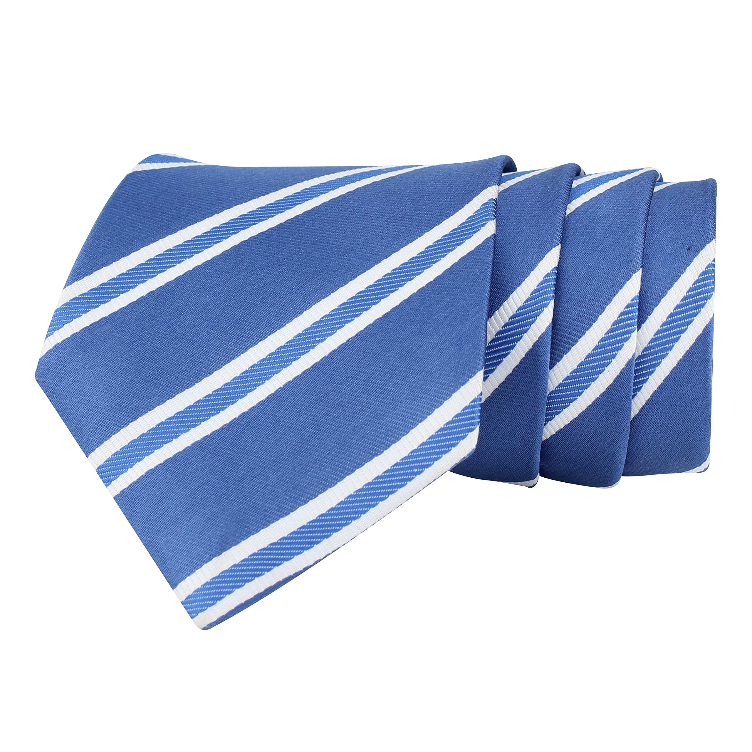 kovove Kavove The Blue Ocean Striped Blue Necktie For Men-picture-28