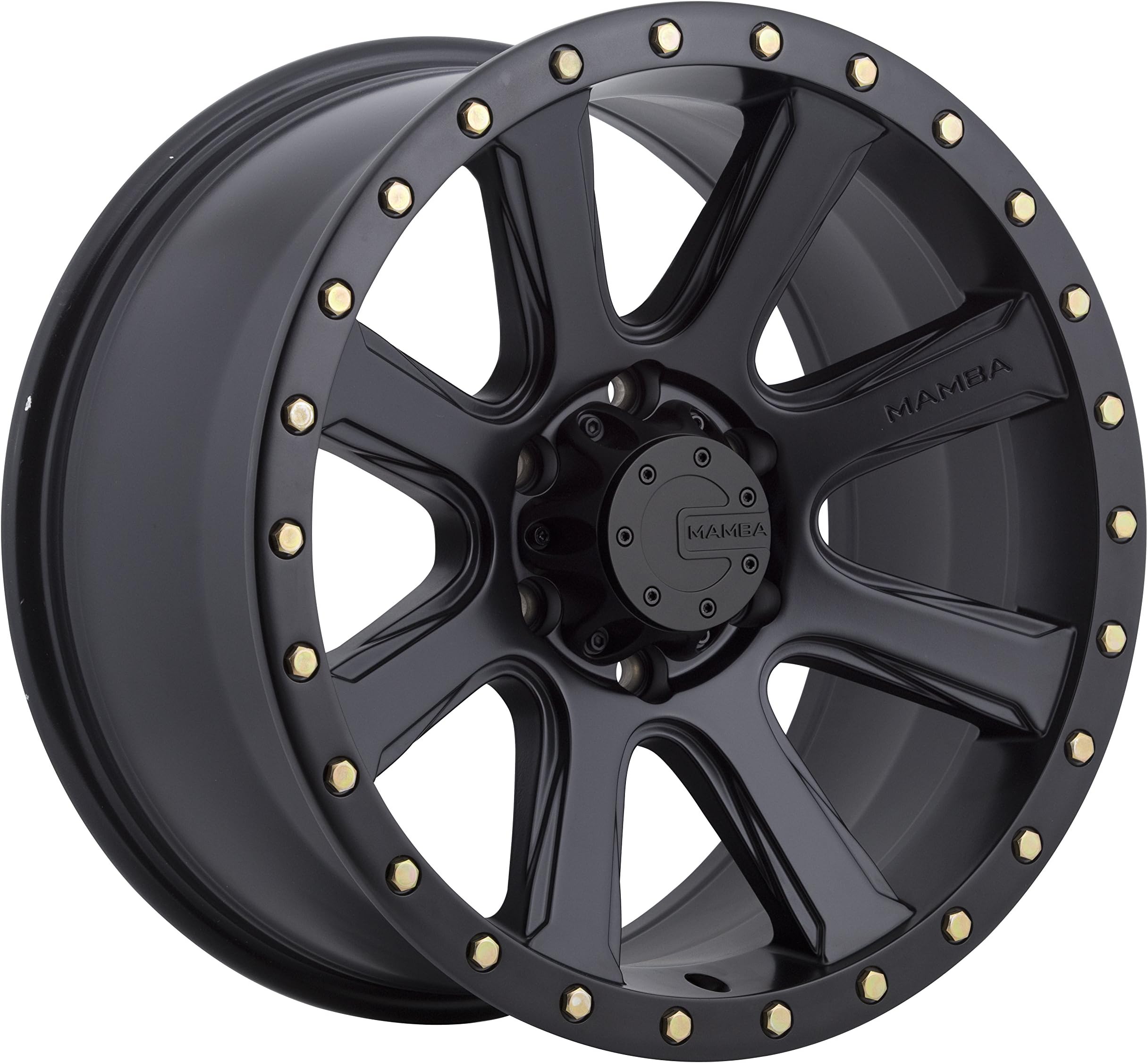 Mamba M16 Matte Black Wheel with Painted and tpms (18 x 9. inches /6 x 135 mm, 25 mm Offset)