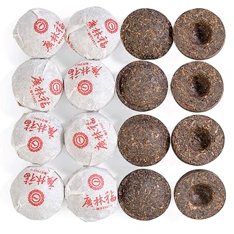 Tealyra - Pu Erh Menghai - Ripe Tuo Cha Mini Cakes - Puerh Tea - Individually Wrapped - 8-ounce 37-39pcs