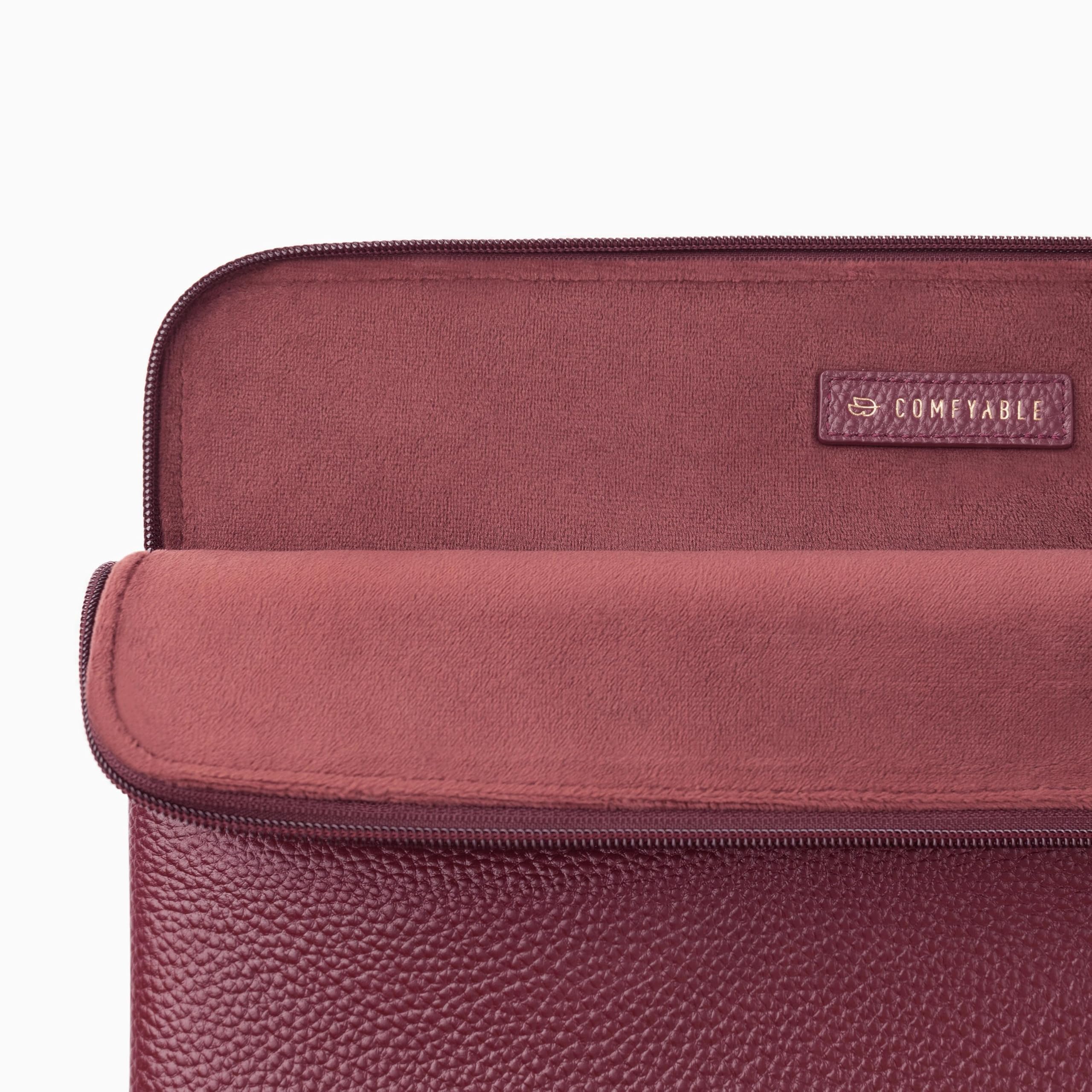 Comfyable Custodia per computer portatile in vera pelle, compatibile con MacBook Air M5 da 33 cm e MacBook Pro M5 Pro/Max 2026 da 13 pollici 14 pollici, custodia imbottita impermeabile per computer