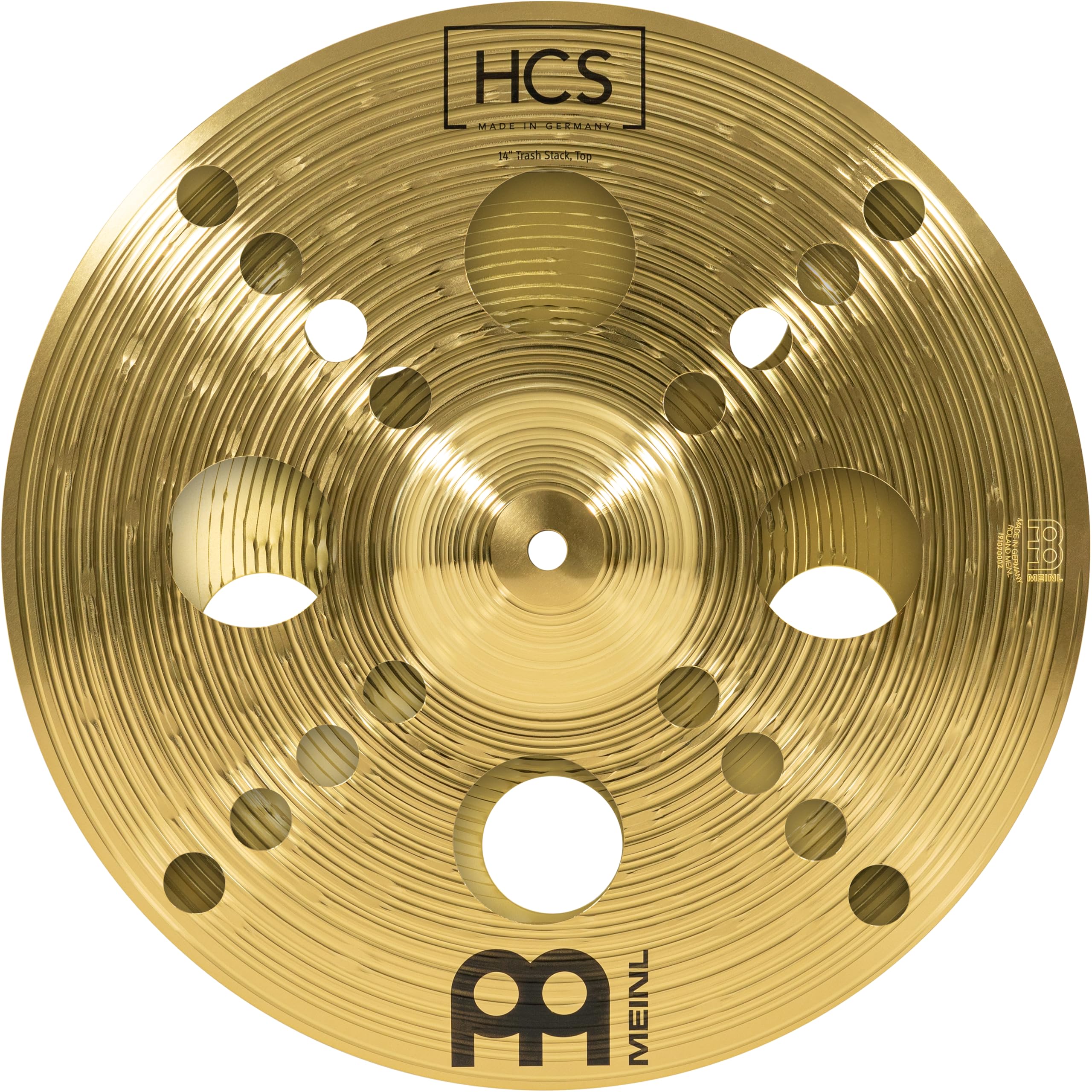 Meinl Cymbals HCS piatto Trash Stack 14 pollici (35,56cm) per Batteria – Finitura Tradizionale Ottone, Made In Germany (HCS14TRS)