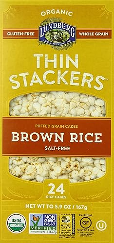 Miniatura 1 de Lundberg Family Farms Thin Stackers - Arroz integral sin sal, 5.9 onzas