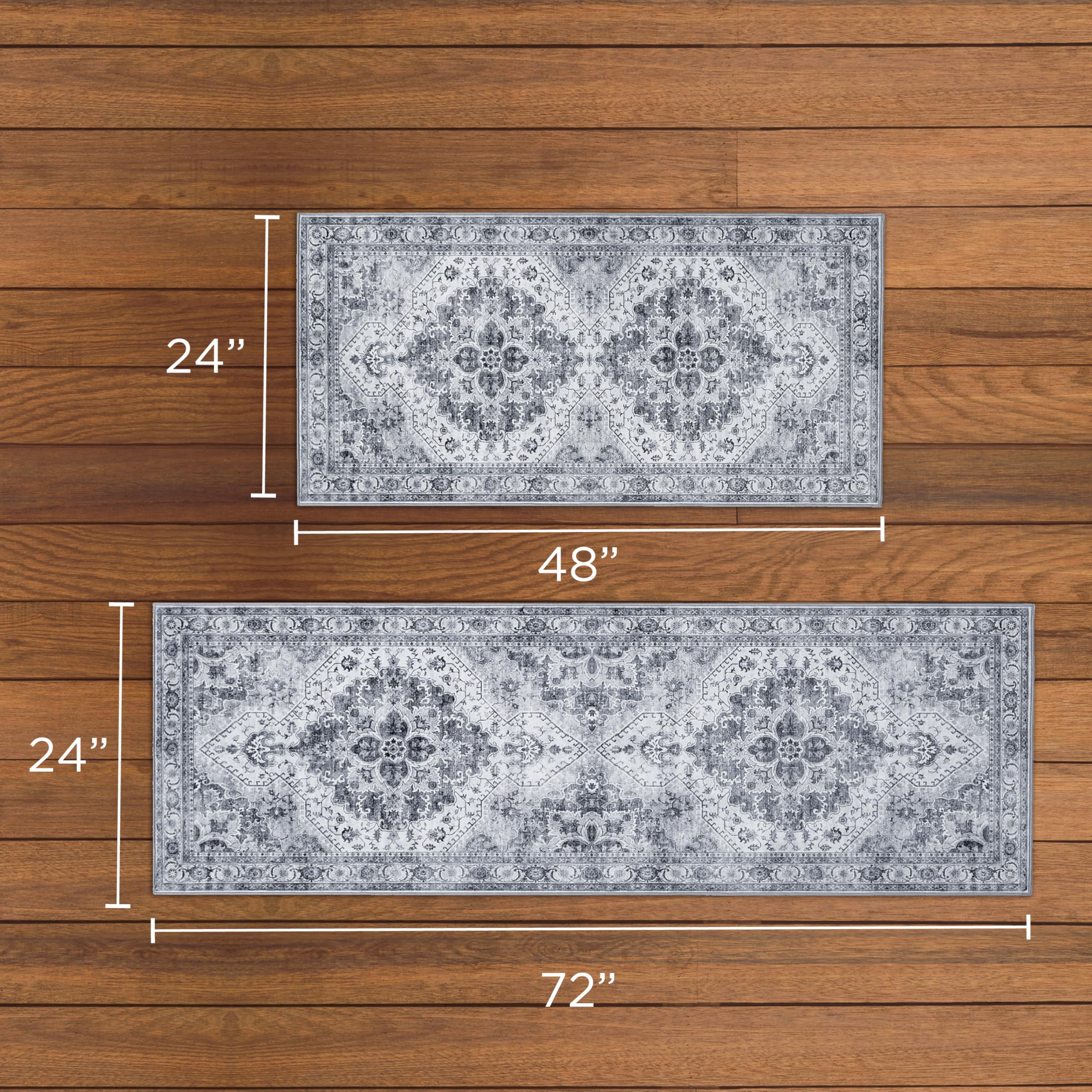 Wyatt & Ash Dream Mink Washable 2-Piece Set Geraldine Grey Geometric 24