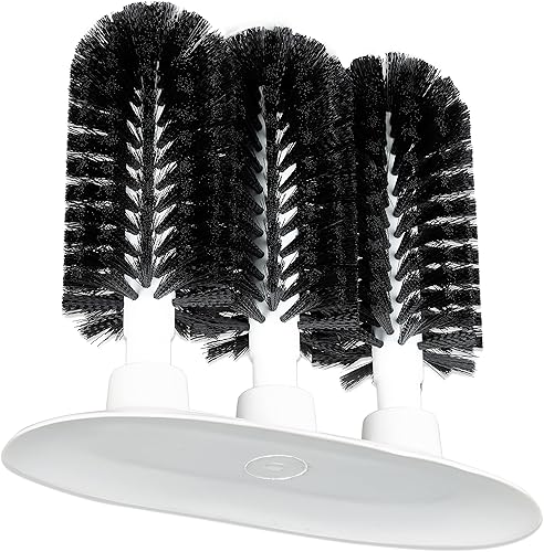 Miniatura 2 de CarlisleSparta Limpia vasos triple con mango plástico, 8", Negro, 1