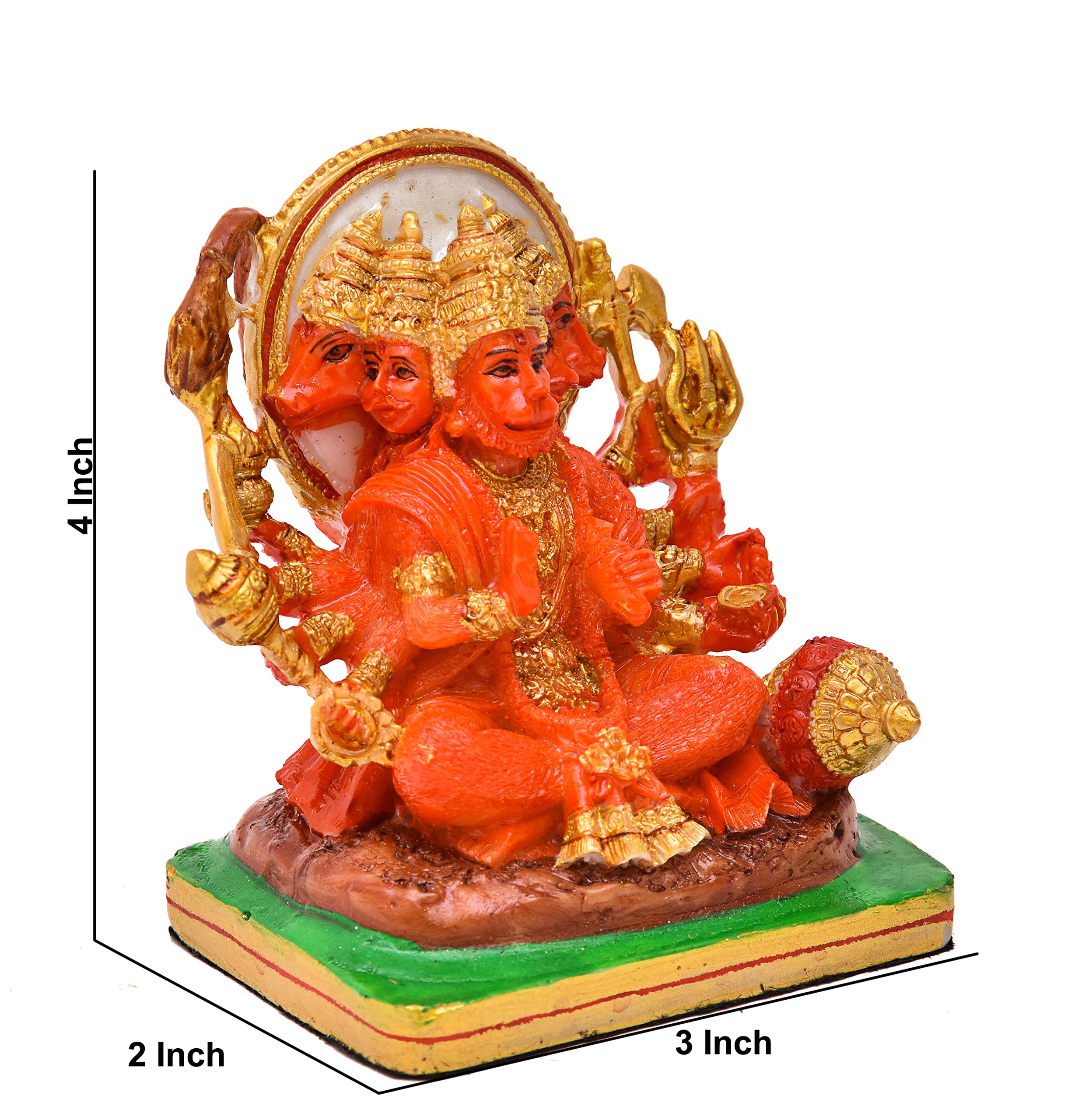 Archna Handicraft Polyresin Hanuman Ji Murti for Pooja Room Sculpture Idol Staute for Home Decor (4x2x3) - Image 3 thumbnail