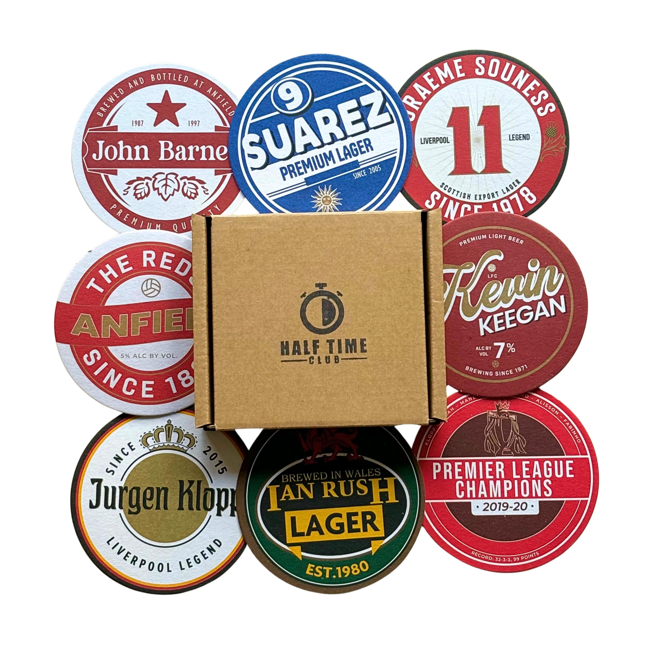 Liverpool 2nd Edition Football Beer Mat Coasters - Perfect for a Gift or Present for Any Liverpool Fan (8-Pack)