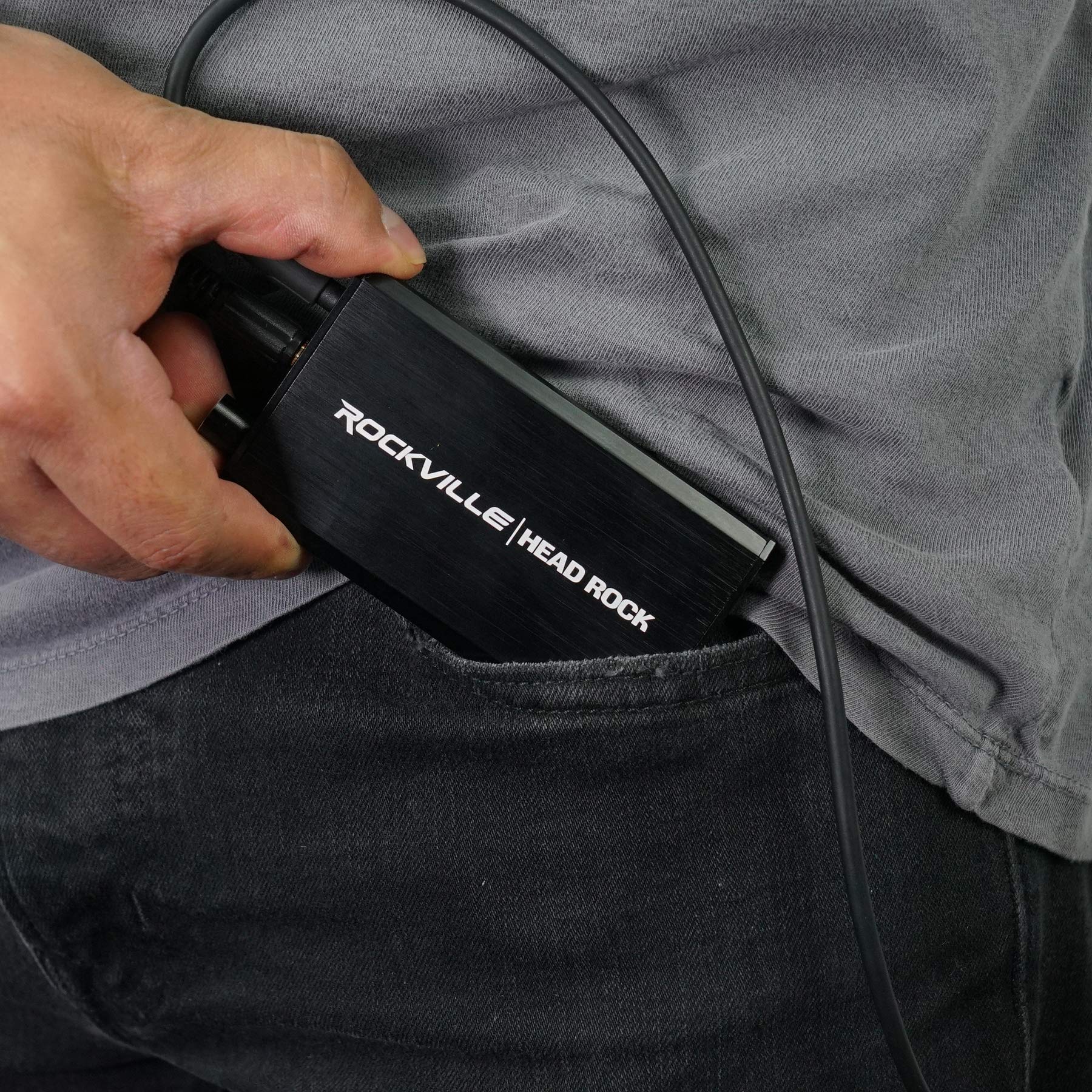 Rockville HeadRock Amplificateur de casque rechargeable à piles Noir