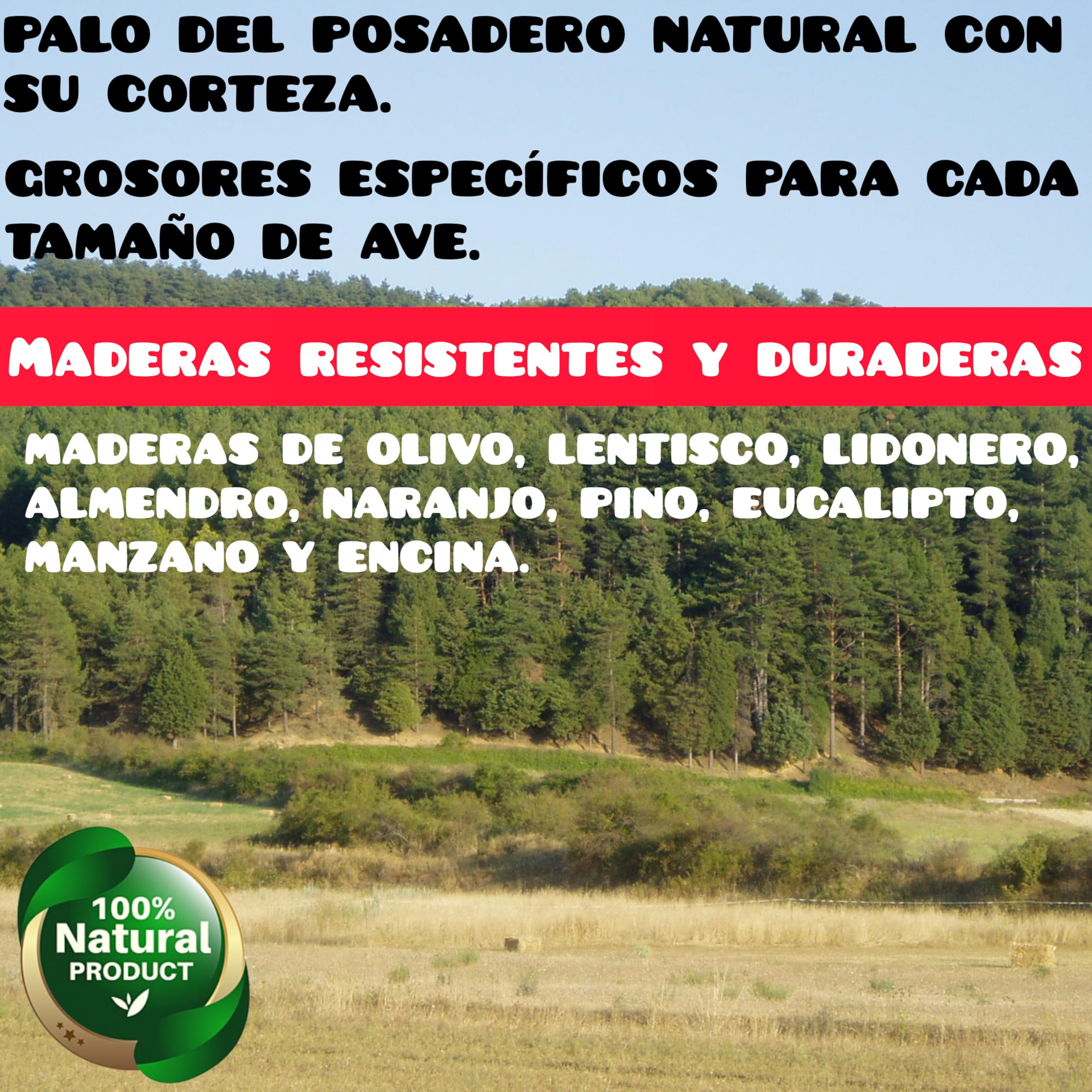 Trípode para Loro yaco, Amazonas, Percha de Vuelo Libre y antiestrés de Aves alejandrinas, posadero de Madera Natural, Juguete Entrenamiento de Loro, Accesorio Reposo de pájaros, (M)