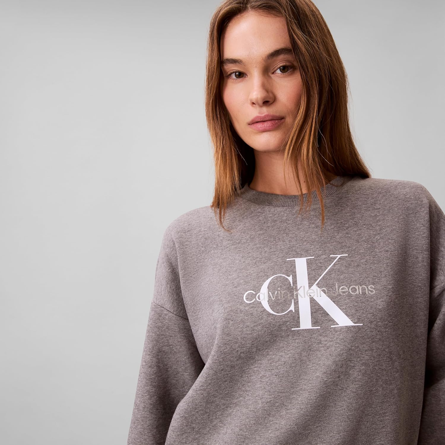 Calvin Klein womens Monogram Logo Crewneck