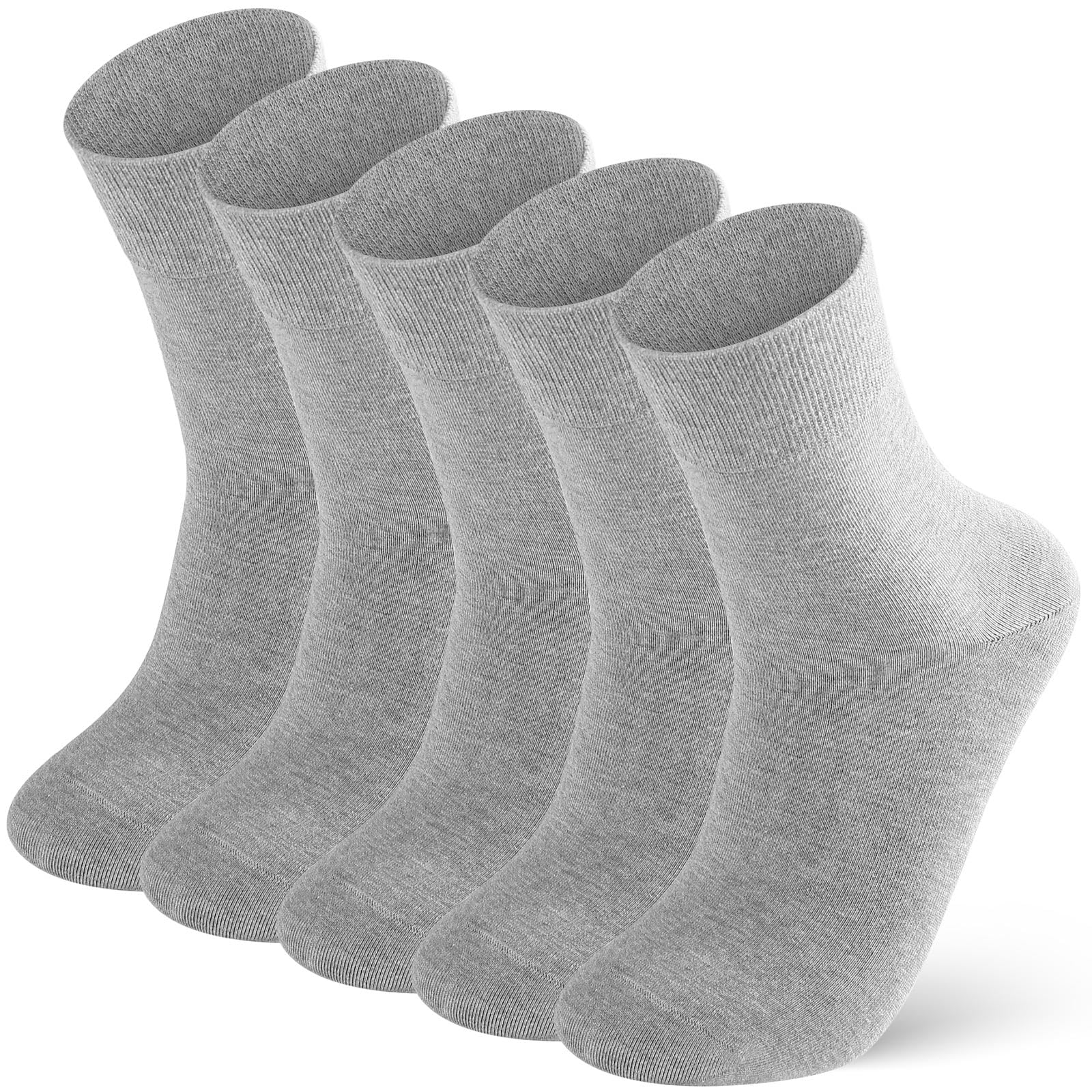 FGZ Mens Crew Socks Breathable Cotton Soft Casual Thin Socks for Work,Sport &amp; Everyday Wear,5 Pairs
