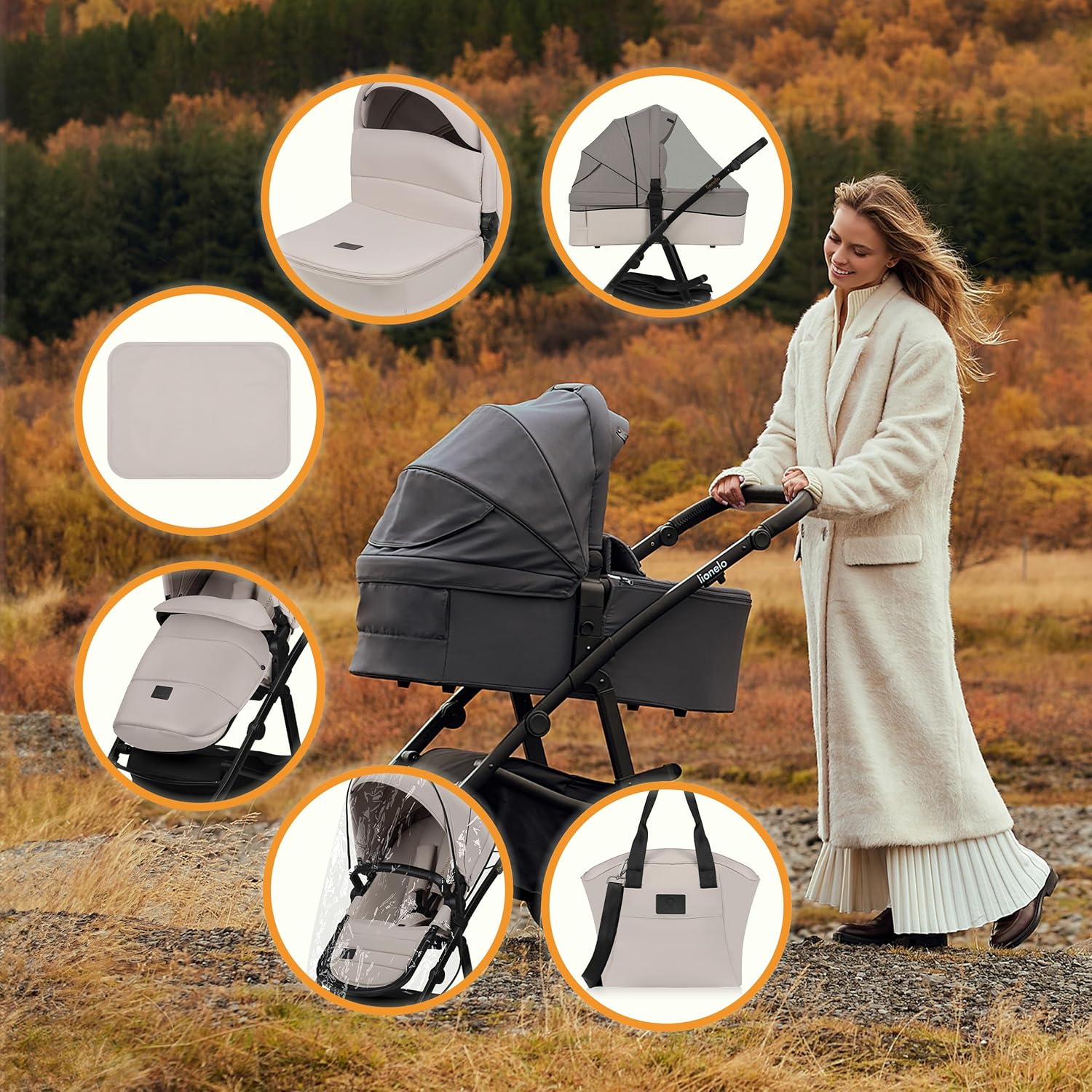 LIONELO Amber Plus 3-in-1 Kinderwagen