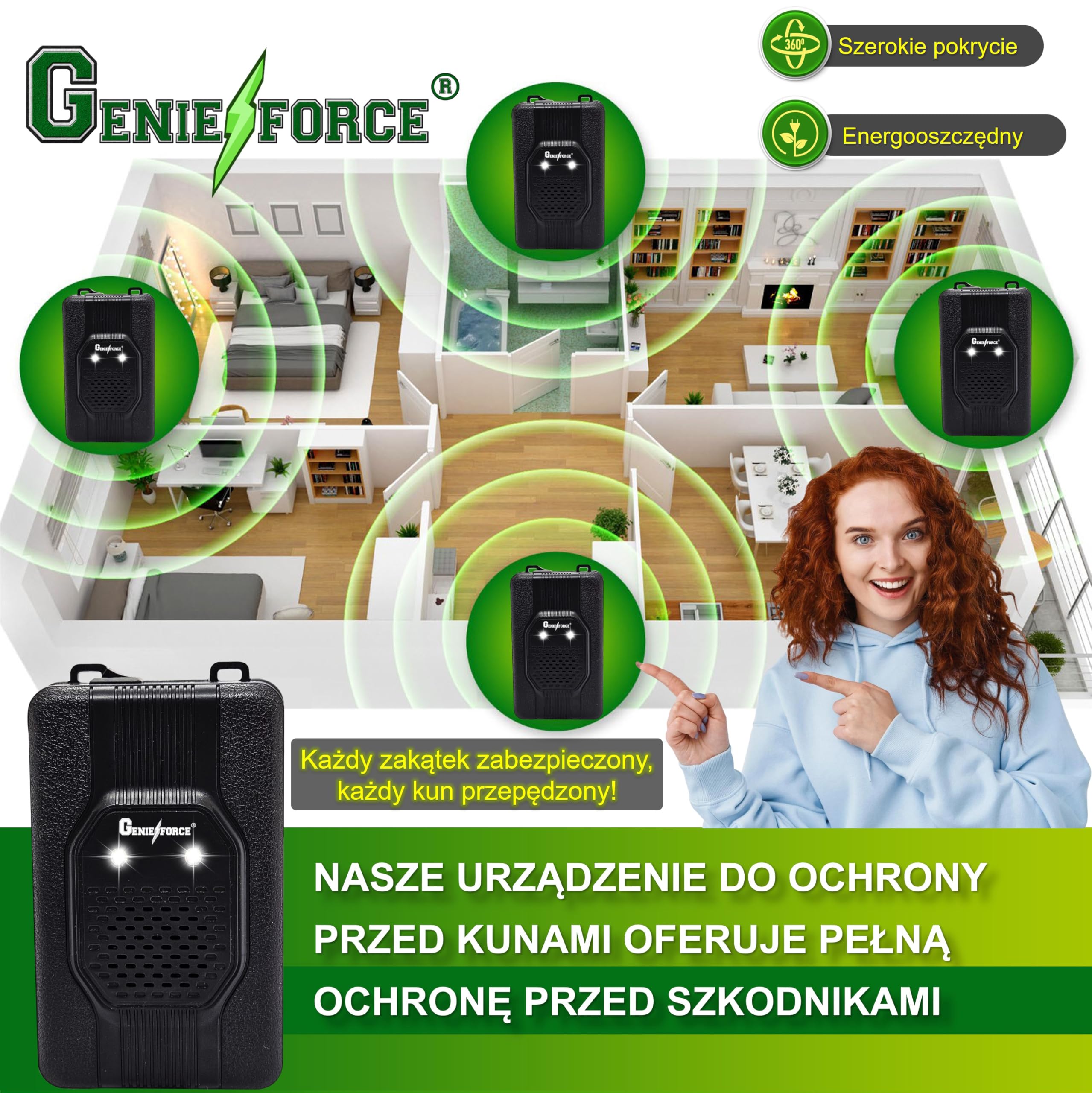 GF-JC-77 GF-JC-77 2 x GF-JC-77 ochrona przed kunami i kunami, ultradźwiękowy odstraszacz kun, odstraszacz kun, do domu, ogrodu, 2 szt