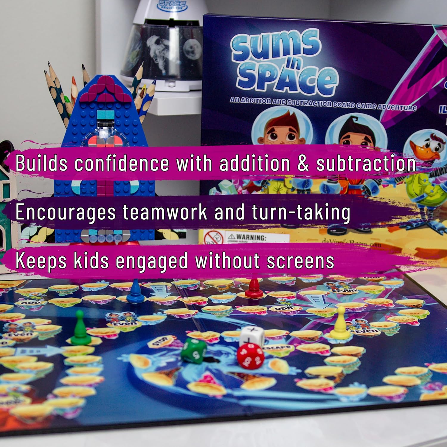 Sums in Space - Addition and Subtraction Games - Kindergarten and First Grade Educational Math Games for Kids 5-7 - Image 6