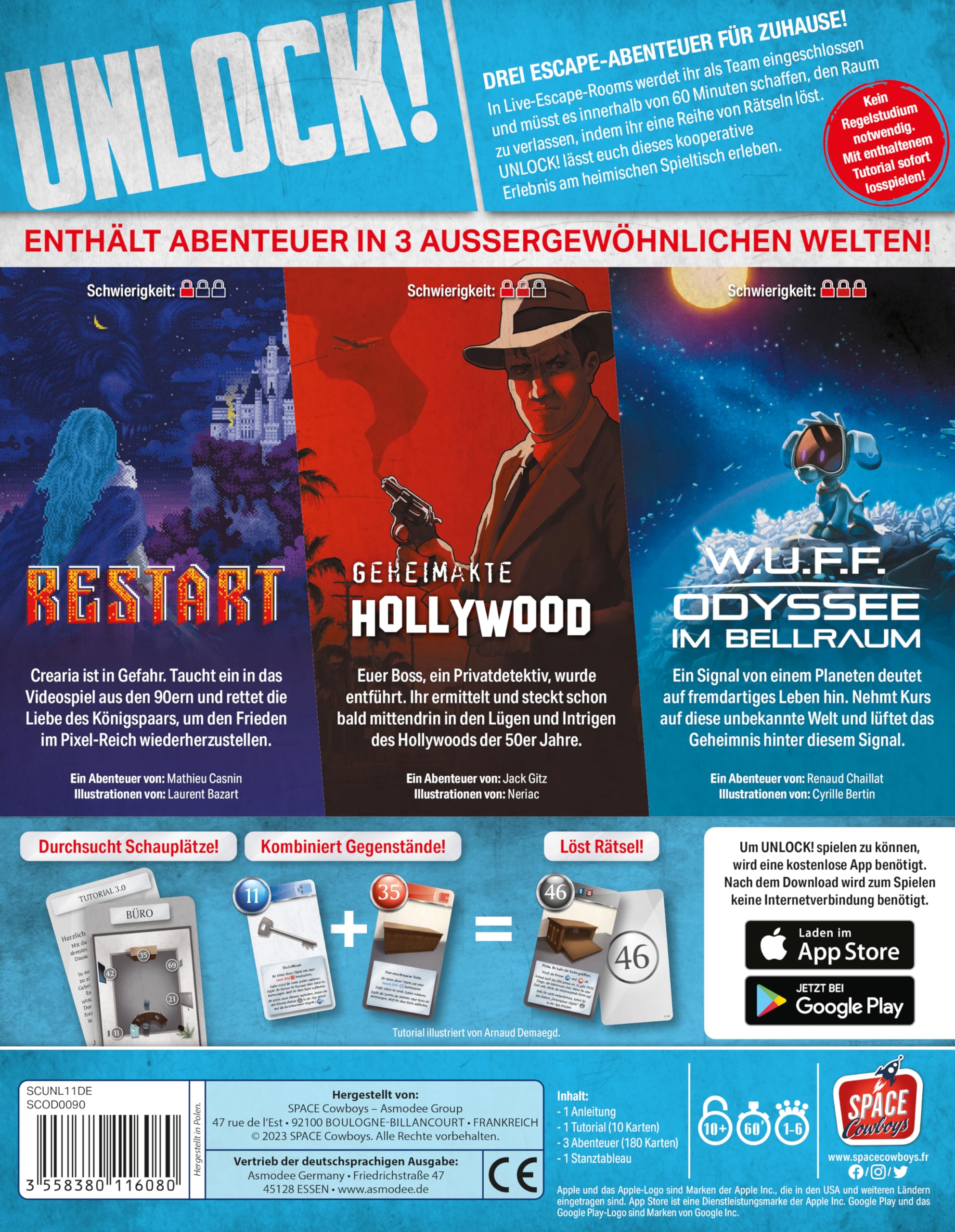 Space Cowboys Asmodee, Unlock! - Game Adventures