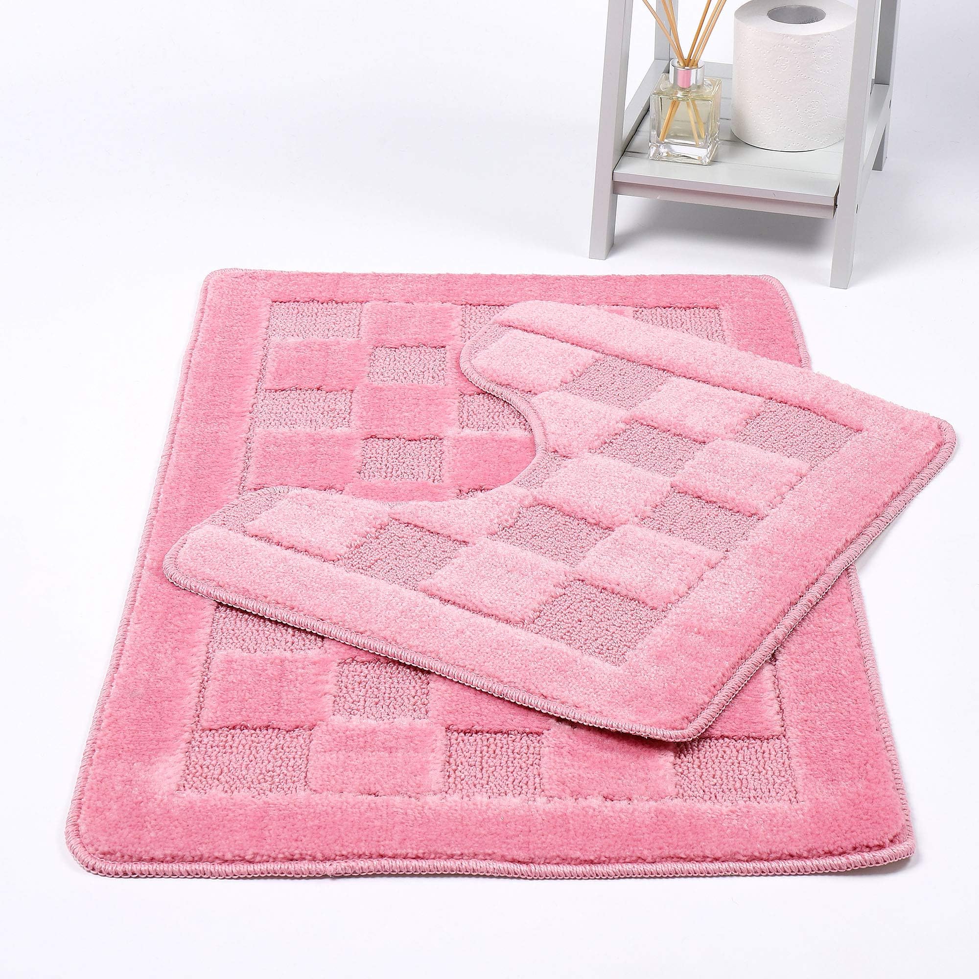 Ethel May Bath Mat & Pedestal Mat Diem 2 Piece Sets Bathroom Mats