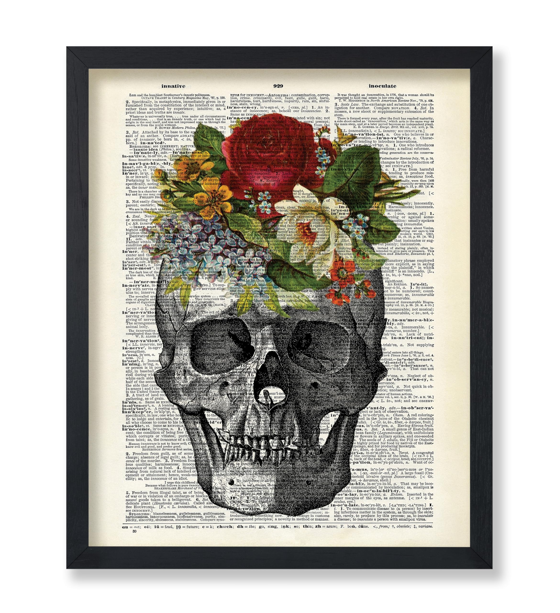 drdfrnt art skul art 部屋に　インテリア　カルフォルニア Amazon.com: Poster Master Flowery Crown on Skull Print