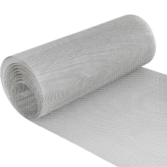 304 Stainless Steel Woven Metal Mesh, Heat Resistant Wire Mesh Screen, 1mm Hole 20 Mesh Rust Proof Rodent Screen for Kitchen Animal Cage Net Security Cabinets Mesh12X39IN