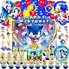 Birthday Party Supplies 91Pcs Party Favors Decorations Foil Balloon,Latex Balloon, Backdrop, Cupcake topper, Tattoo stickers, Adhesive tape,Happy Birthday Banner