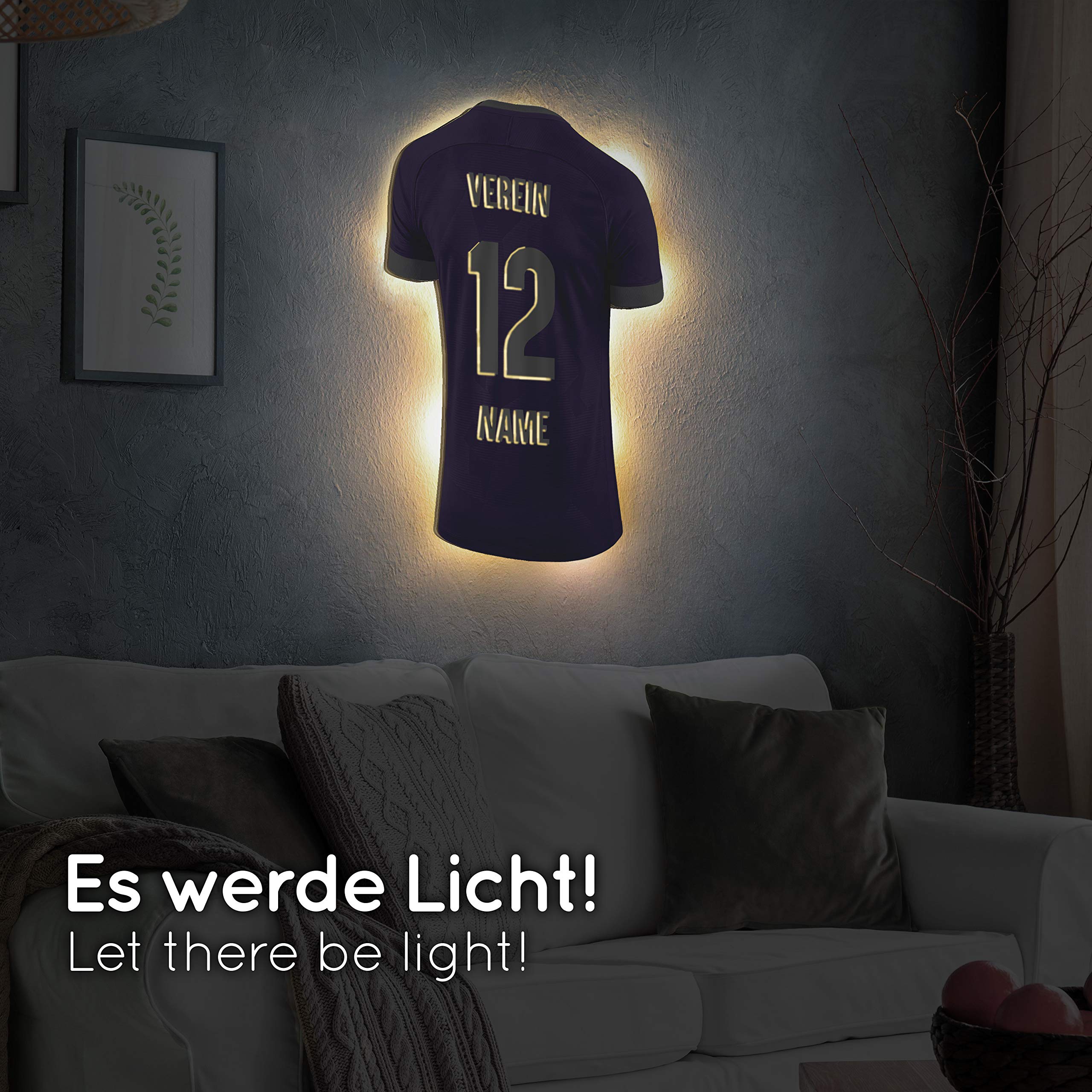 Elbeffekt Trikotlampe für Osnabrück Fans aus Holz - personalisierbares Geschenk - schenke dein individuellen Osnabrück Fanartikel aus Echtholz