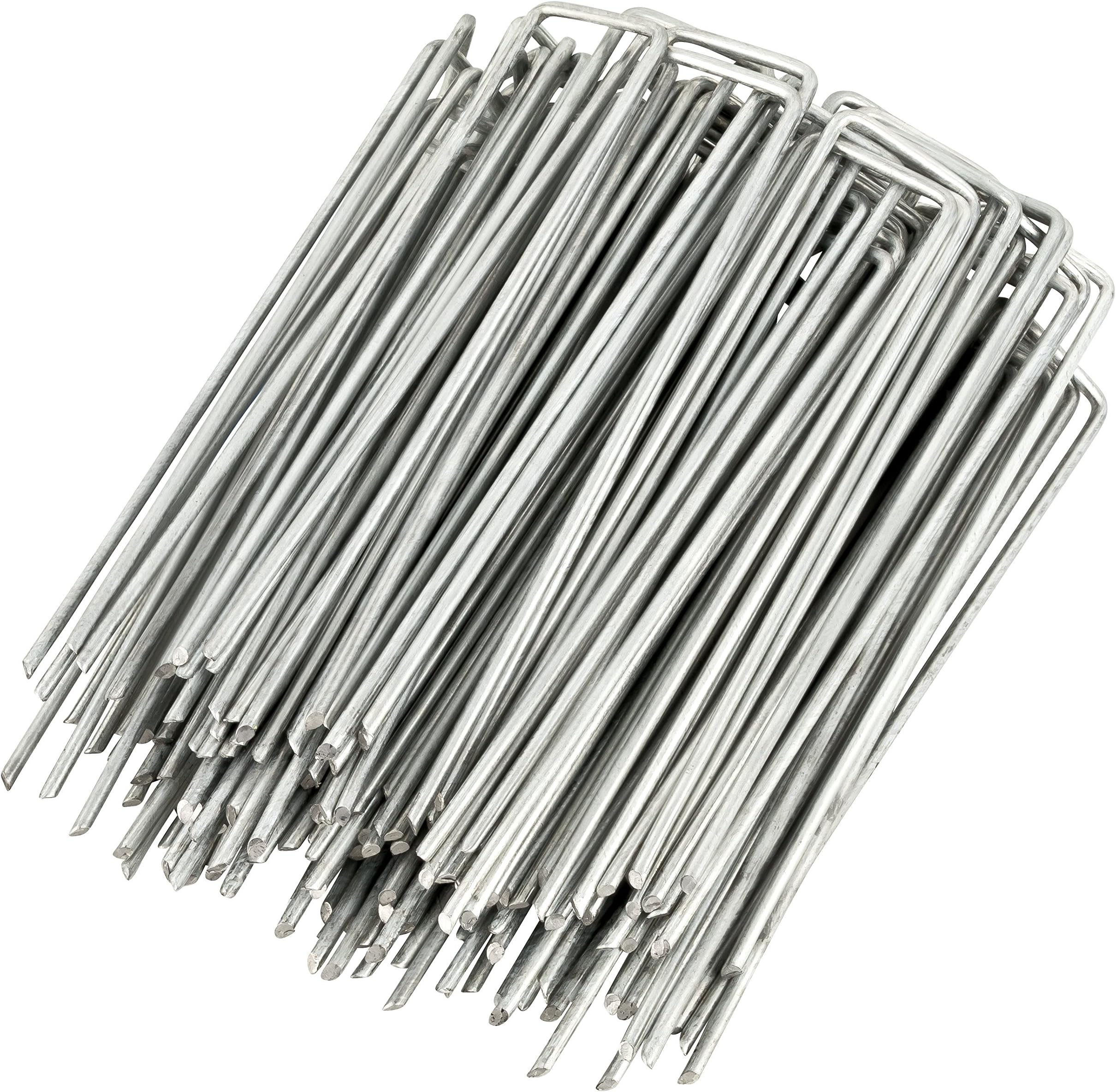 WUNDERGARDEN 6''/150mm 11 Gauge U-shaped galvanised steel Garden Securing Pegs