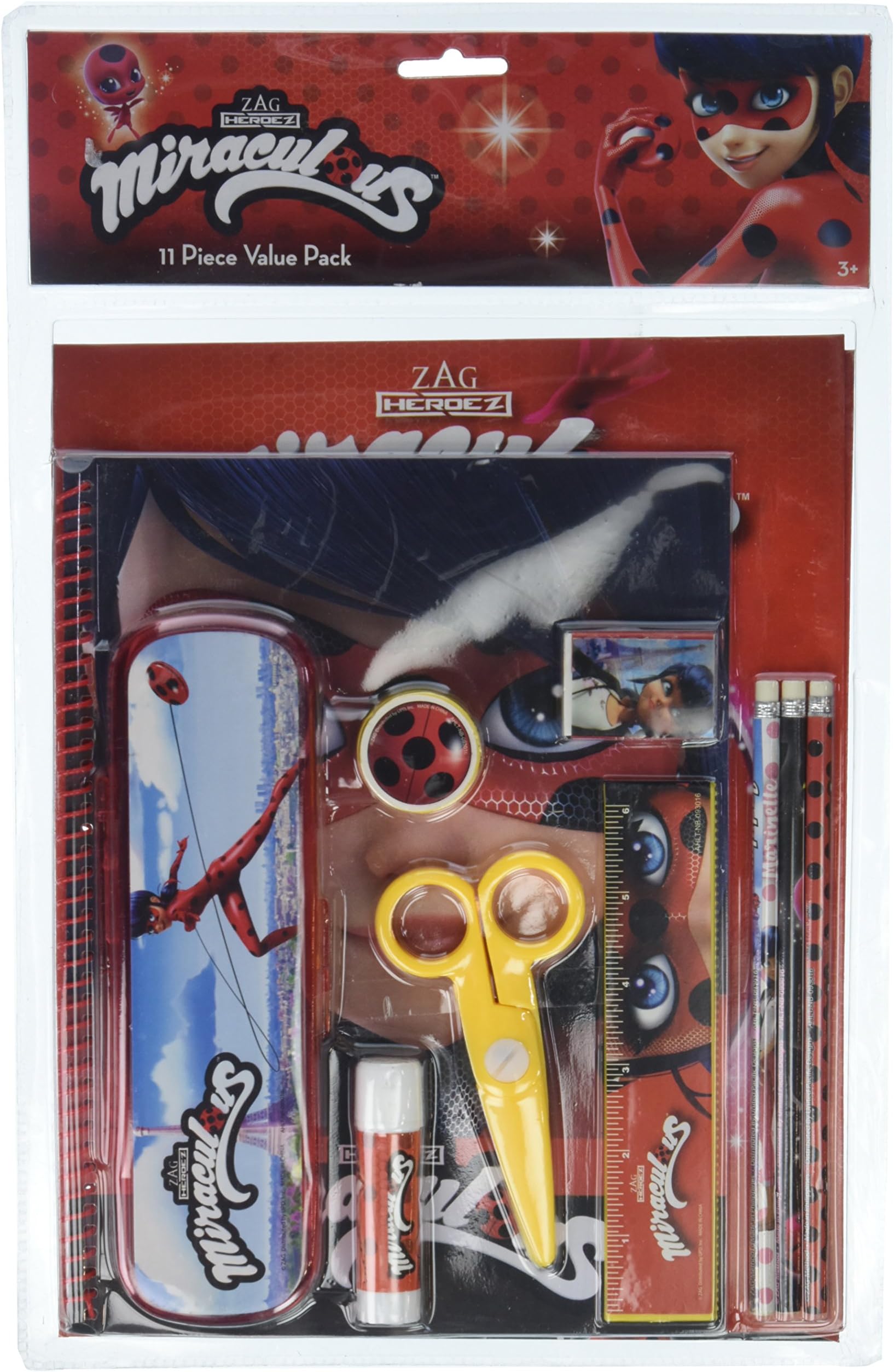 Miraculous Ladybug 11pc School Stationary Value Pack Set