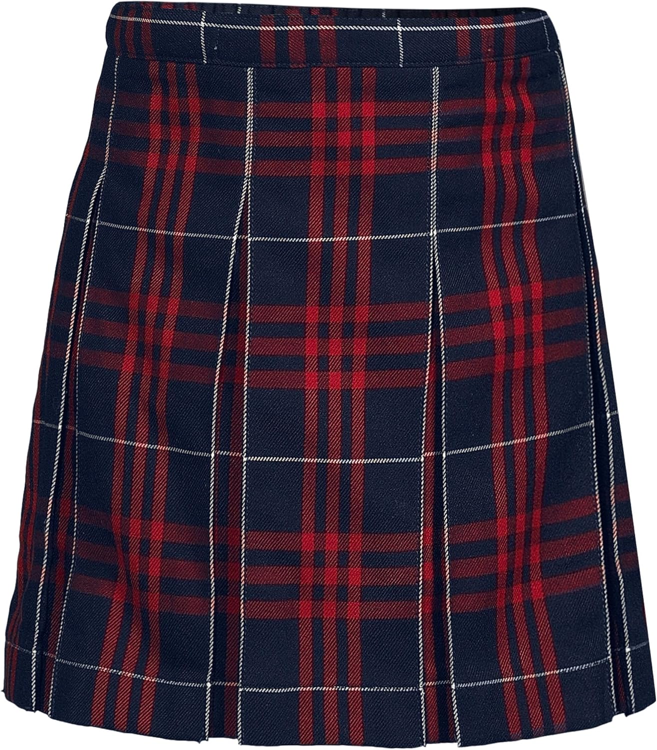 Lands' End School Uniform Girls Plaid Box Pleat Skirt Top of The Knee