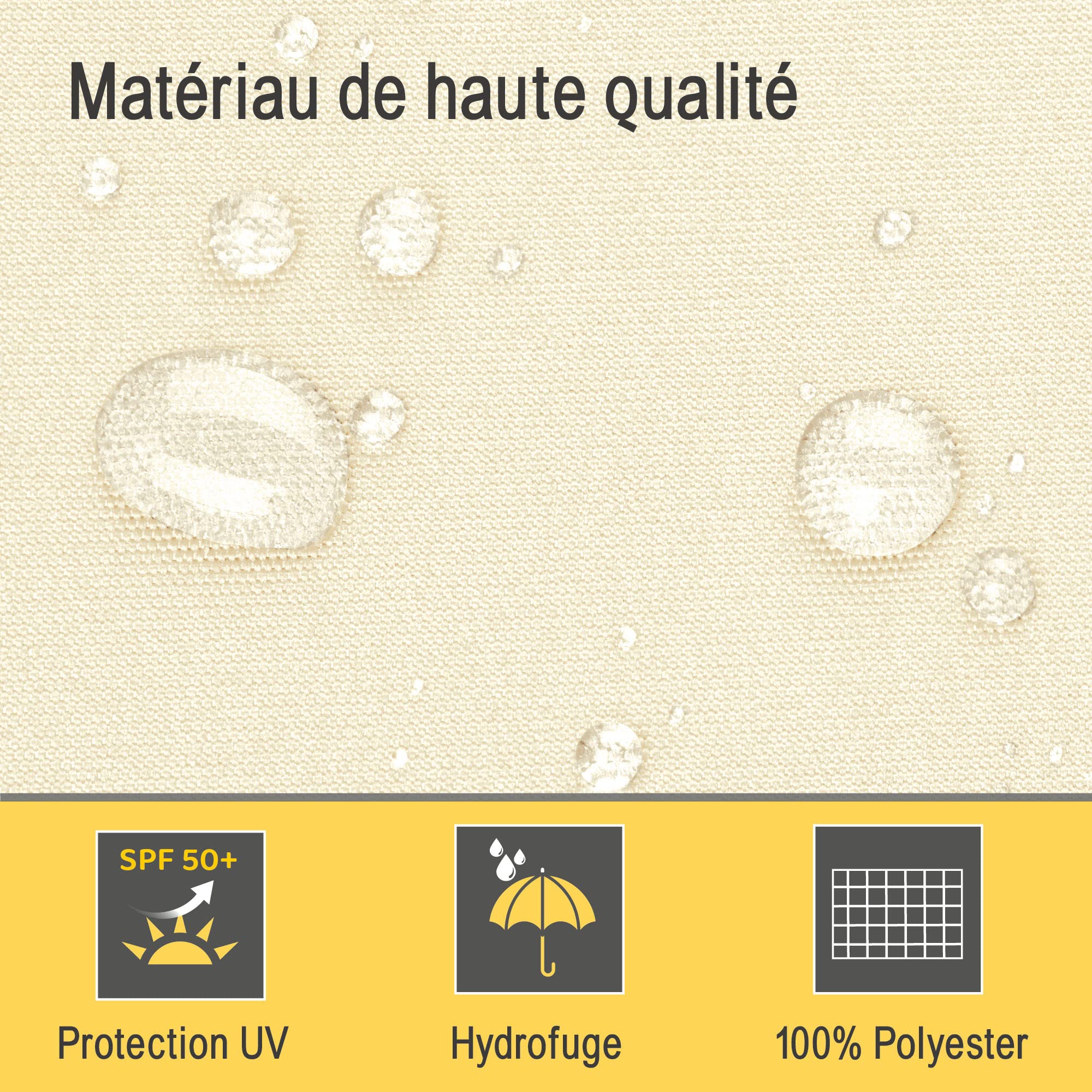Sol Royal Store Vertical Brise-Vue de Balcon Robuste manivelle Amovible | 180x250cm beige protection solaire terrasse jardin résistant aux intempéries Hydrofuge MS5