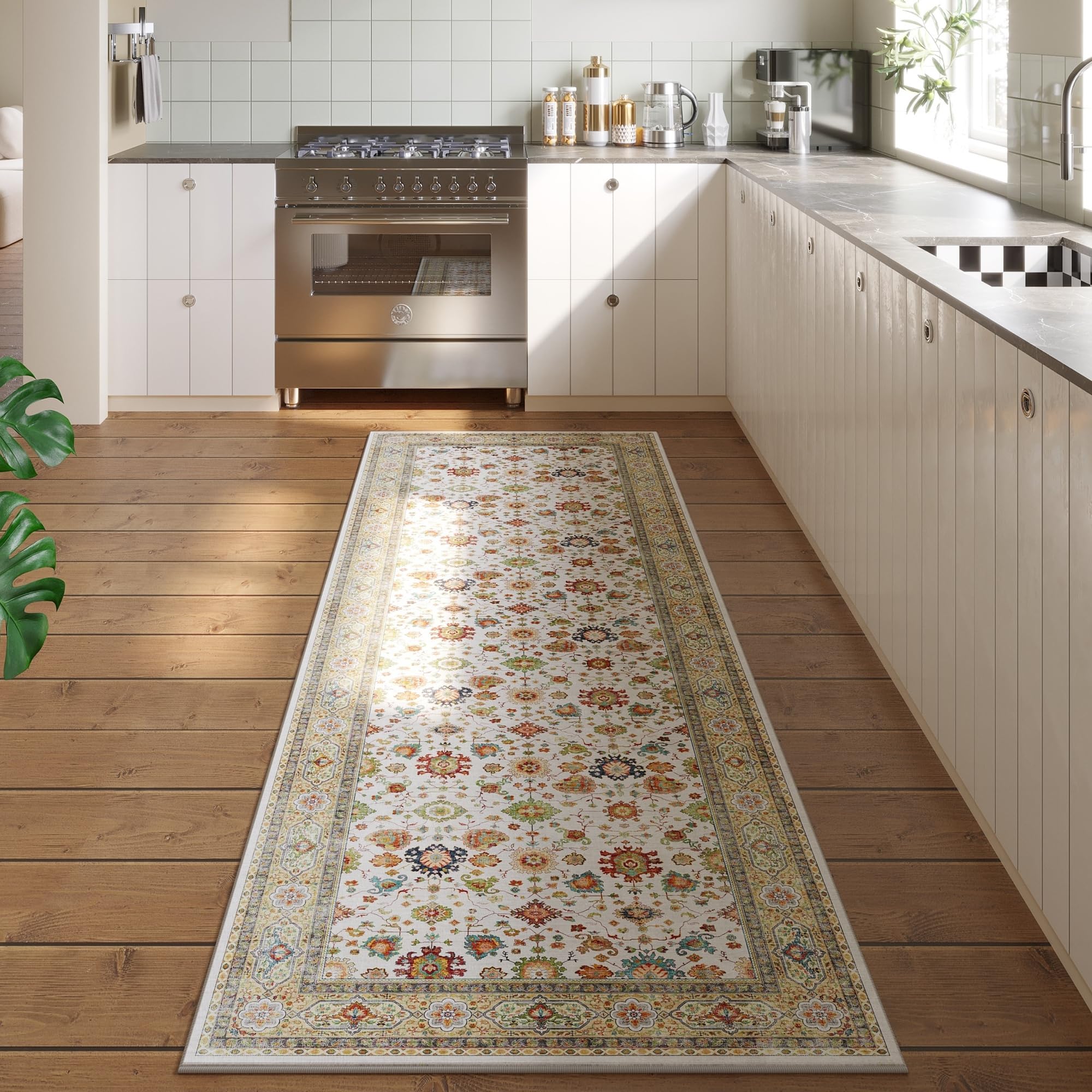 Rugcomf Runner Rug for Hallways Kitchen Rug Non Slip 2'6''x8' Washable Rugs with Rubber Backing Soft Carpet for Hallways, Kitchen, Laundry, Bedroom,