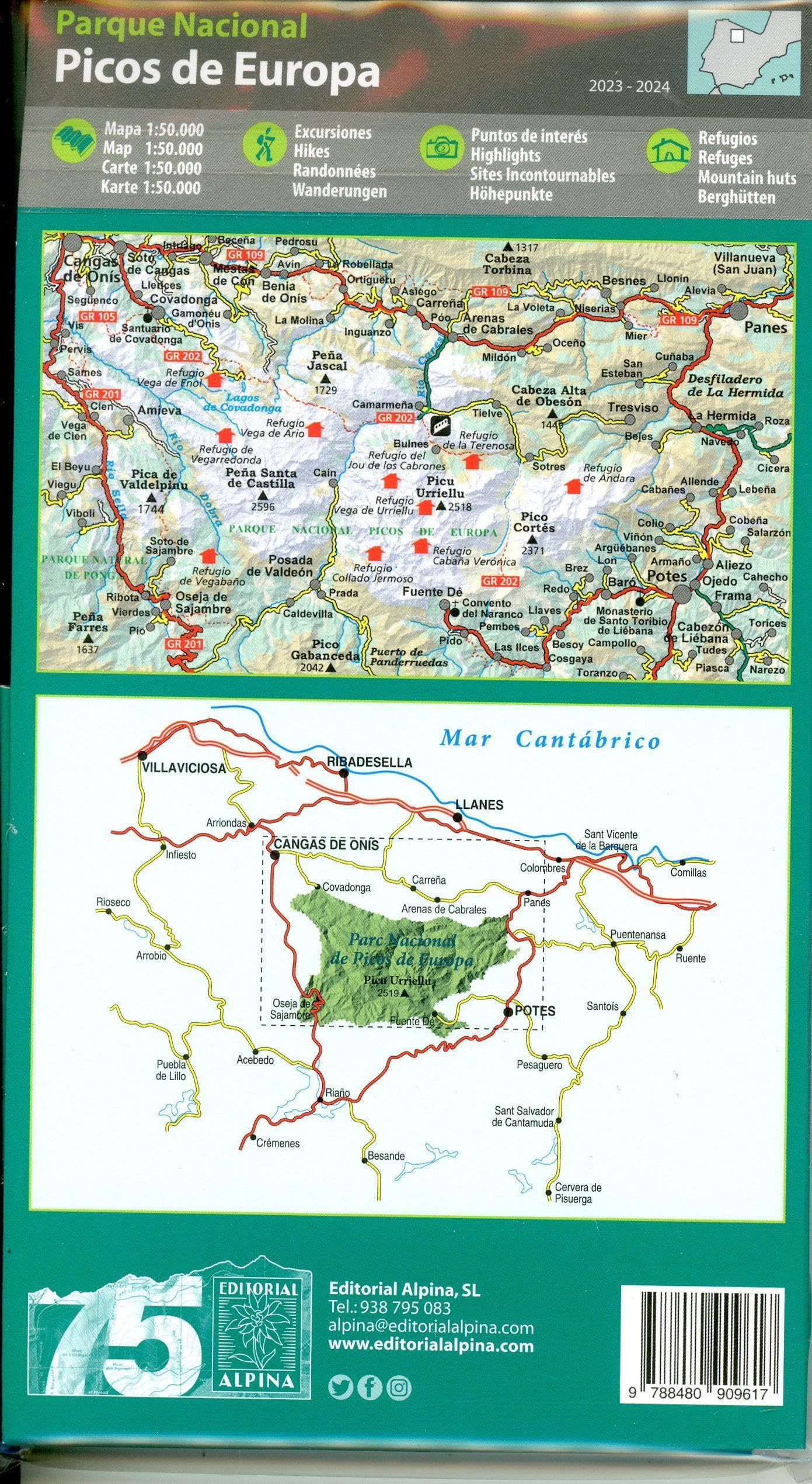 Parque Nacional Picos de Europa 1:50000