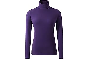 Women's Soft Cotton Turtleneck Top Basic Pullover Sweater