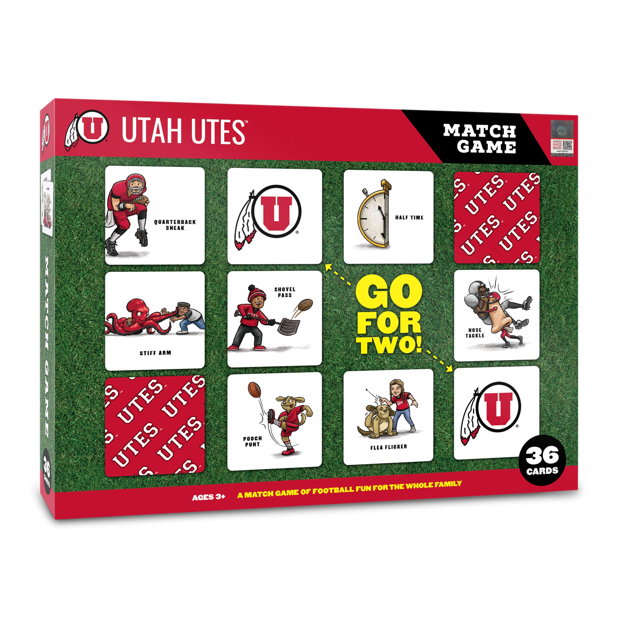 YouTheFan NCAA Officially-Licensed Memory Match Game - Humorous, Team-Specific, Original Hand-Drawn Artwork, Fun for the Whole Family, for Fans Young and Old