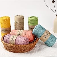 Vista 6 de Cuerda de macramé de poliéster trenzado de 4 mm, 140 yardas / 426 pies, suministros de macramé para manualidades DIY, hilo elástico para crochet
