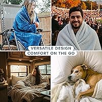 Vista 6 de Bare Home Sherpa Fleece Blanket - King Size - Blanket for Bed, Sofa, and Couch - Warm & Lightweight - Fluffy & Soft - Reversible (King, Grey)