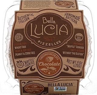 Bella Lucia Gluten Free Pizzelles, Chocolate, 6 Ounce