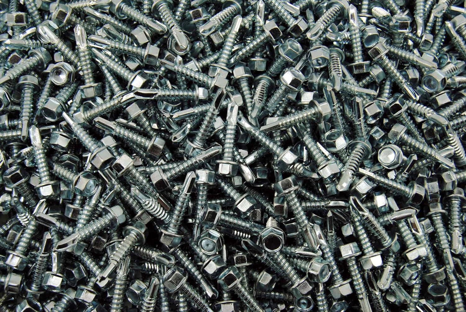 (750) Hex Washer Head #12 x 1 Self-Drilling Tek Screw IHW