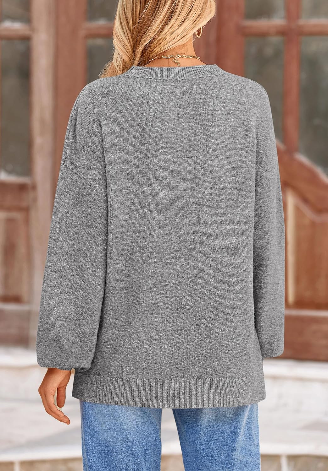 PRETTYGARDEN Women's 2026 Fall Sweaters Casual Crew Neck Long Sleeve Pullover Tops Ribbed Knit Loose Fit Winter Clothes - Image 2