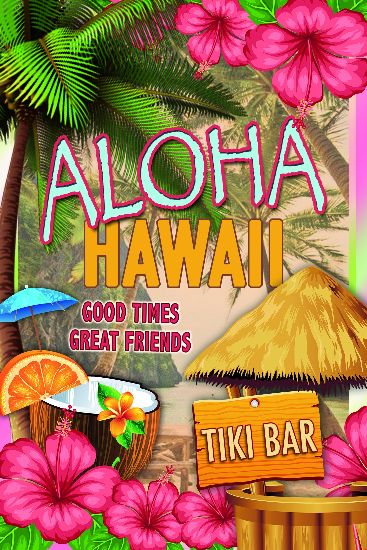 Tiki Bar Metallschild „Aloha Hawaii“ 20x30 Cm – Dekoratives Blechschild Für Wand & Garten, Made In Germany