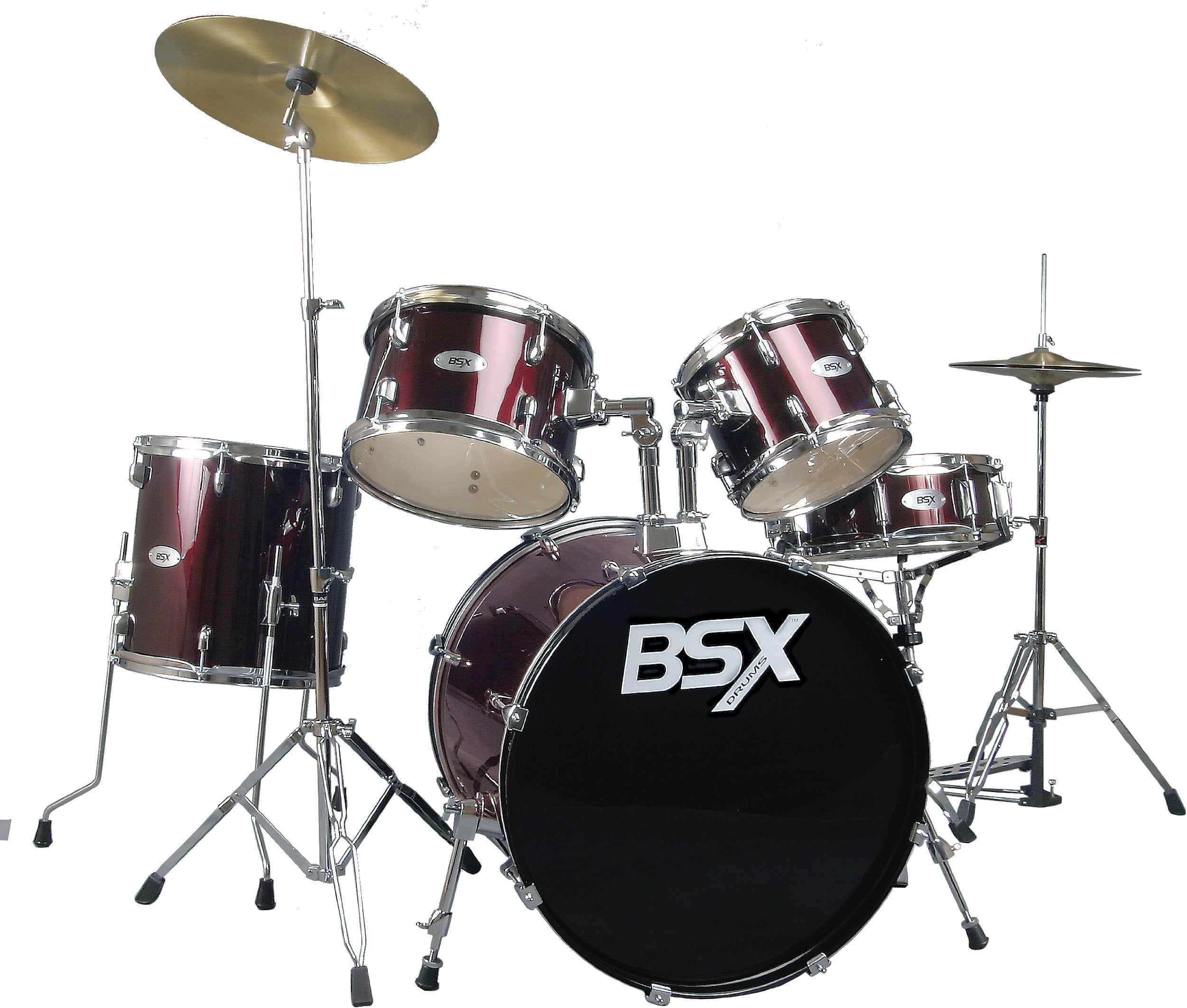 BSX Drums D622-WR 5 Piece Drum Kit
