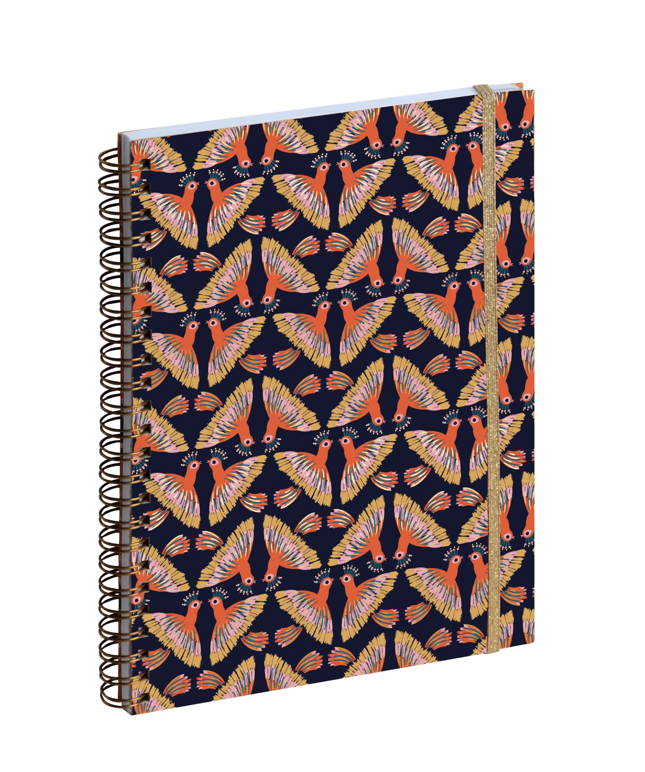 Exacompta - Ref 2004535E - 1 SAS 20 Lady Color Design Desk Diary 15 x 21 cm Week to View September 2025 to August 2026 - Birds Design