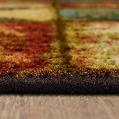 Miniatura 8 de Mohawk Home Alfombra de área de retazos con panel de artefactos de flujo libre, 4 x 6 pies, multicolor