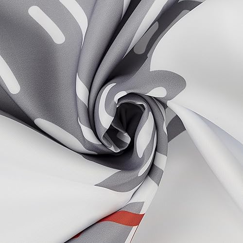 Miniatura 5 de Cortina de ducha abstracta de árboles de Navidad con líneas rojas para colgar en pinos, cortina de ducha para decoración de baño, 71 x 71 pulgadas