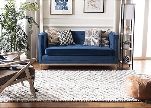 Miniatura 4 de SAFAVIEH Natura Collection - Alfombra de área de 5 x 8 pies, marfil y beige, viscosa y lana hecha a mano, ideal para zonas de alto tráfico en sala