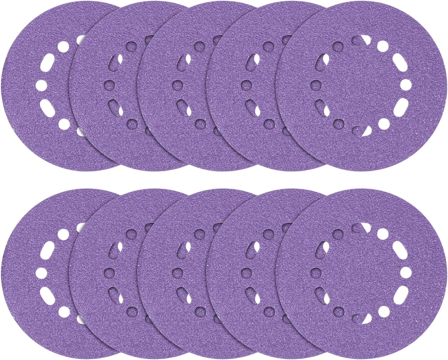Trend Zirconium 150mm Random Orbit 60 Grit Abrasive Sanding Discs, AB/150/60Z, Pack of 10